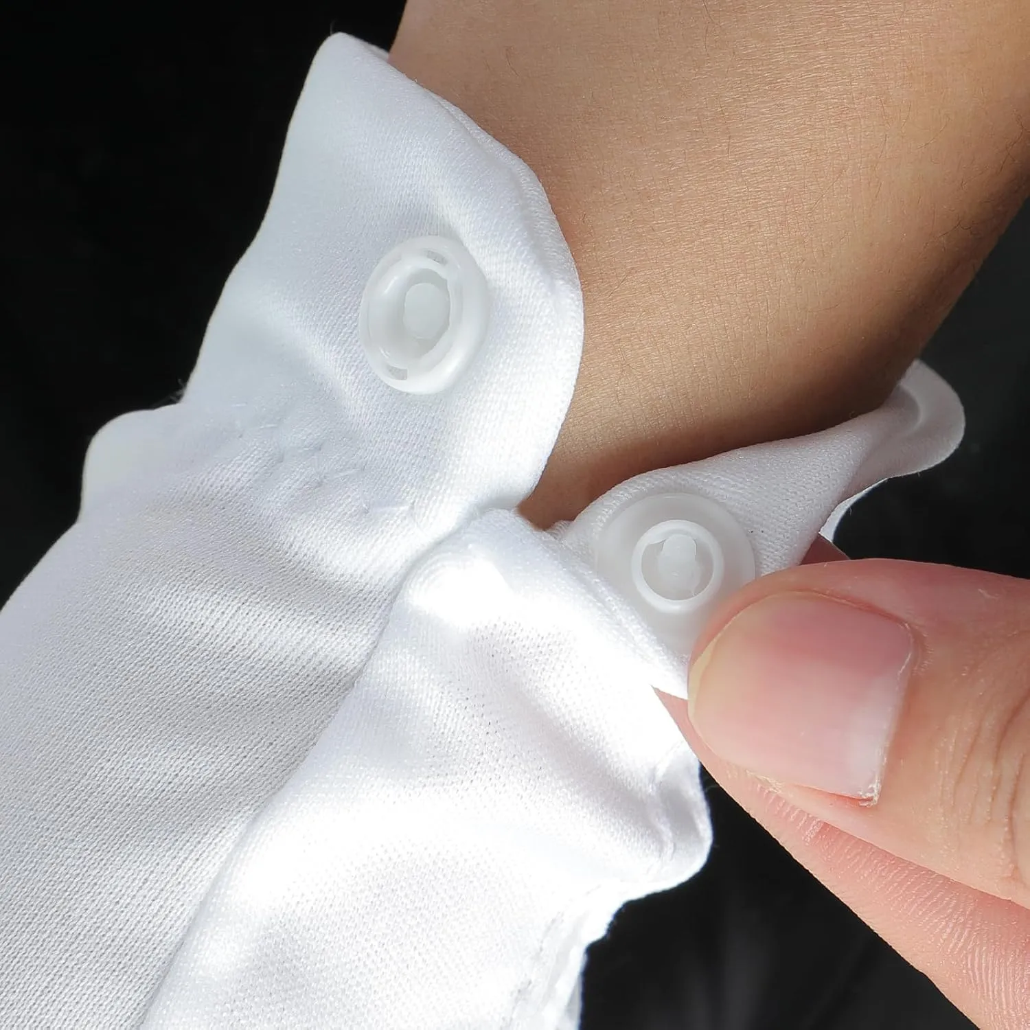3 Pairs Cotton Gloves for Men Women, Parade Formal Costume Gloves for Tuxedo Server Jewelry Inspection Guard