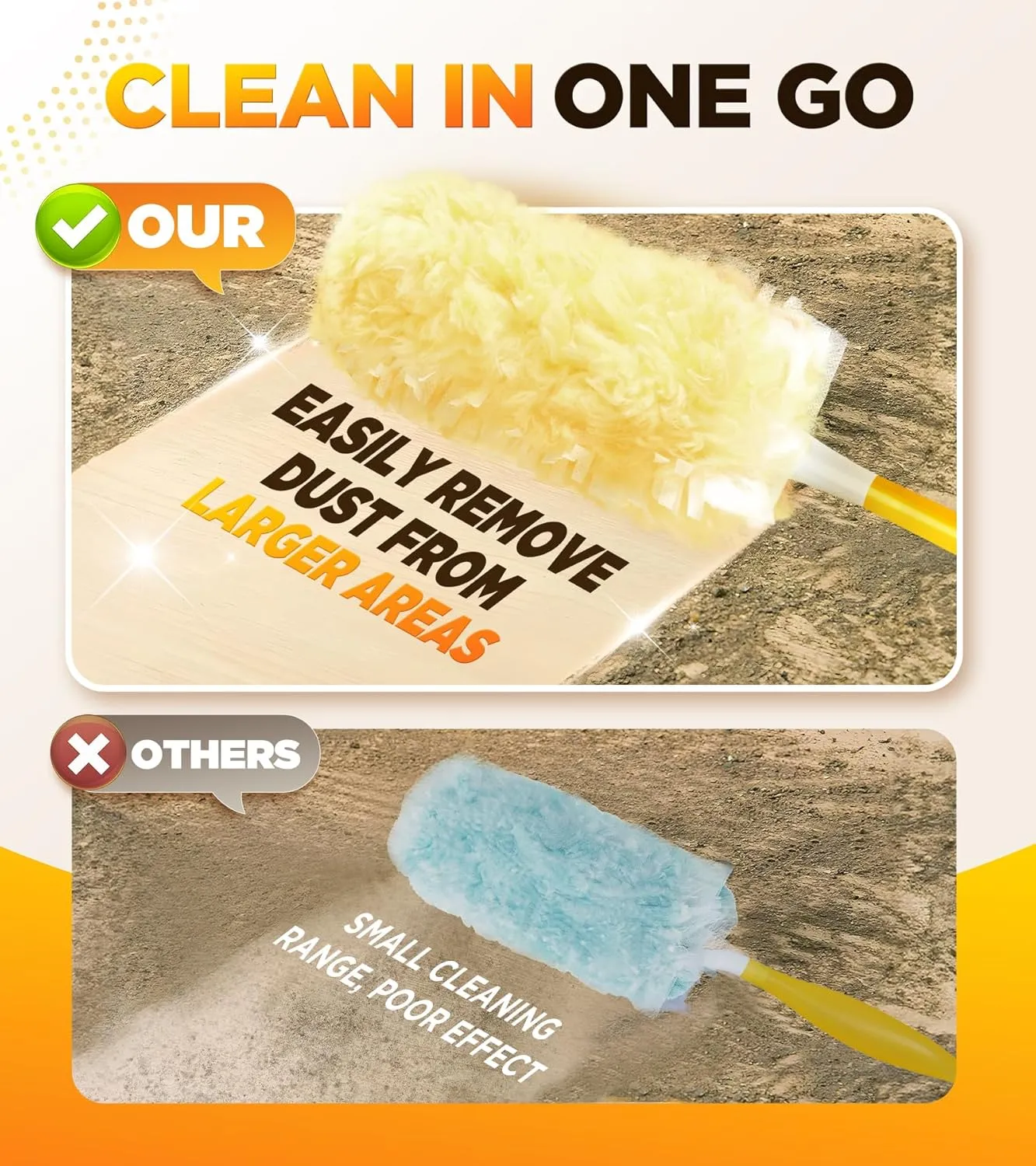 30 Count Heavy Duty Duster Refills for Swiffer, Multisurface 360 Larger Size Dusters with 4X Microfibers, Unscented Disposable Dusters for Cleaning Home, Blinds, Fans, Corners (Only Duster)