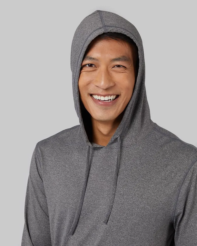 32 Degrees Men's Cool Classic Long Sleeve Hooded T-Shirt | Anti-Odor | 4-Way Stretch | Moisture Wicking