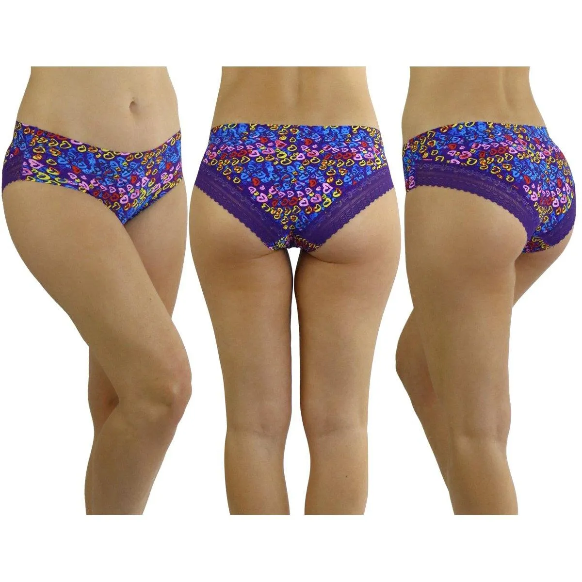 6-Pack: Women's Mid Rise Bikini No Show Panties