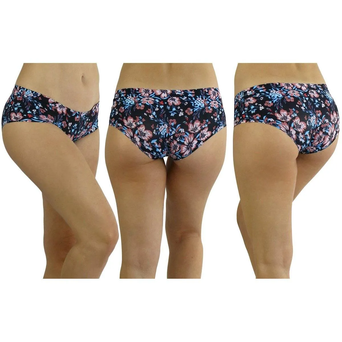 6-Pack: Women's Mid Rise Bikini No Show Panties