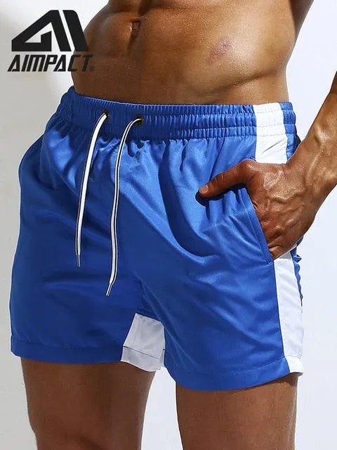 AIMPACT Mens Summer Fitness Shorts Men Jogger Casual Gyms Training Sports Shorts Bodybuilding Quick Dry Workout Beach Sportwears