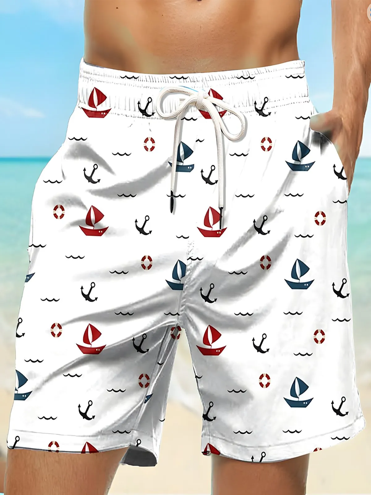 Alohadaddy Hawaii  Print Men's Quick Dry Casual Board Shorts