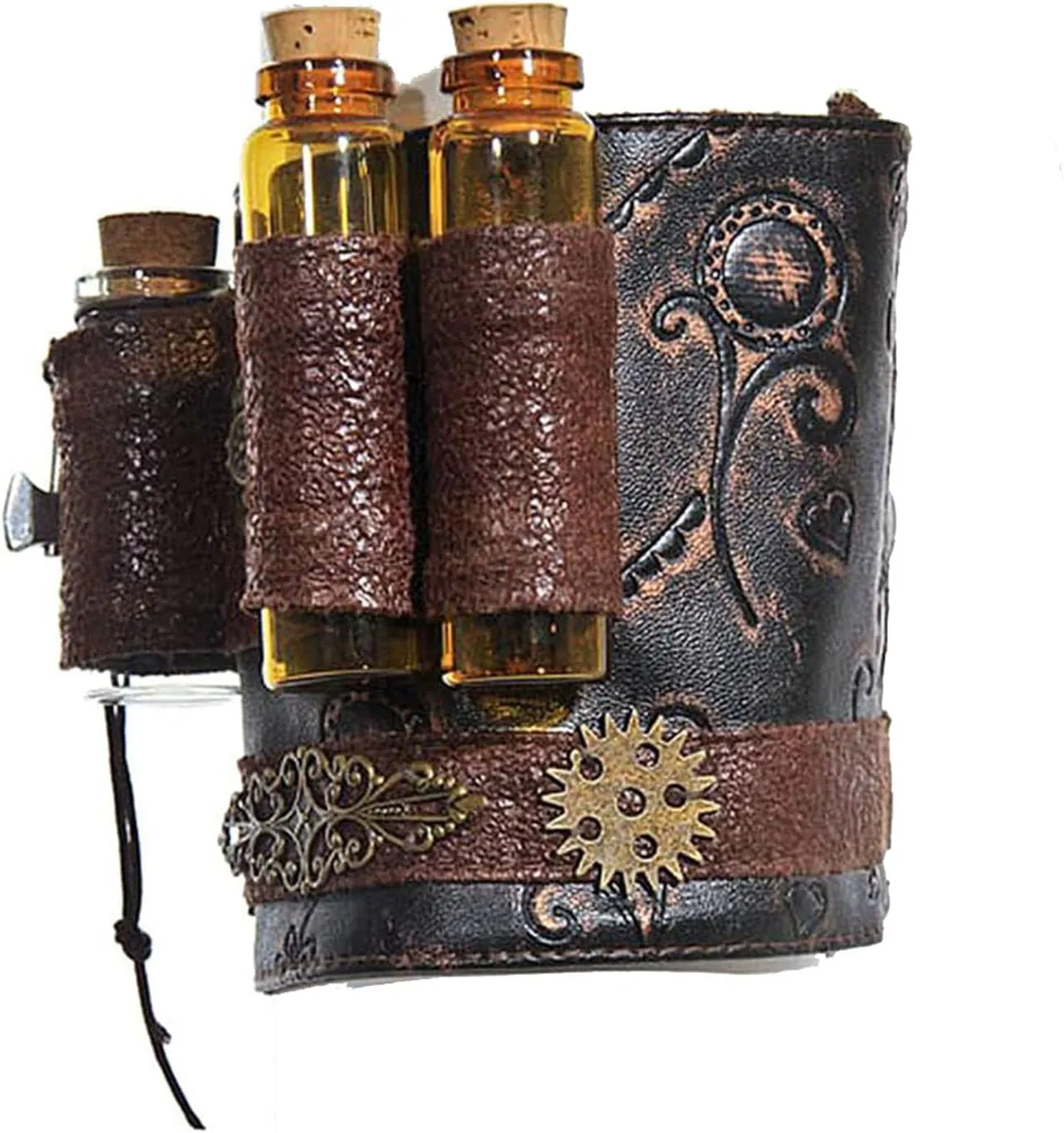 Arm Bracer Cuff Armband Wrist Guard Armor Medieval Witch Wizard Magic Cork Potion Bottle Lolita Cosplay LARP Costume