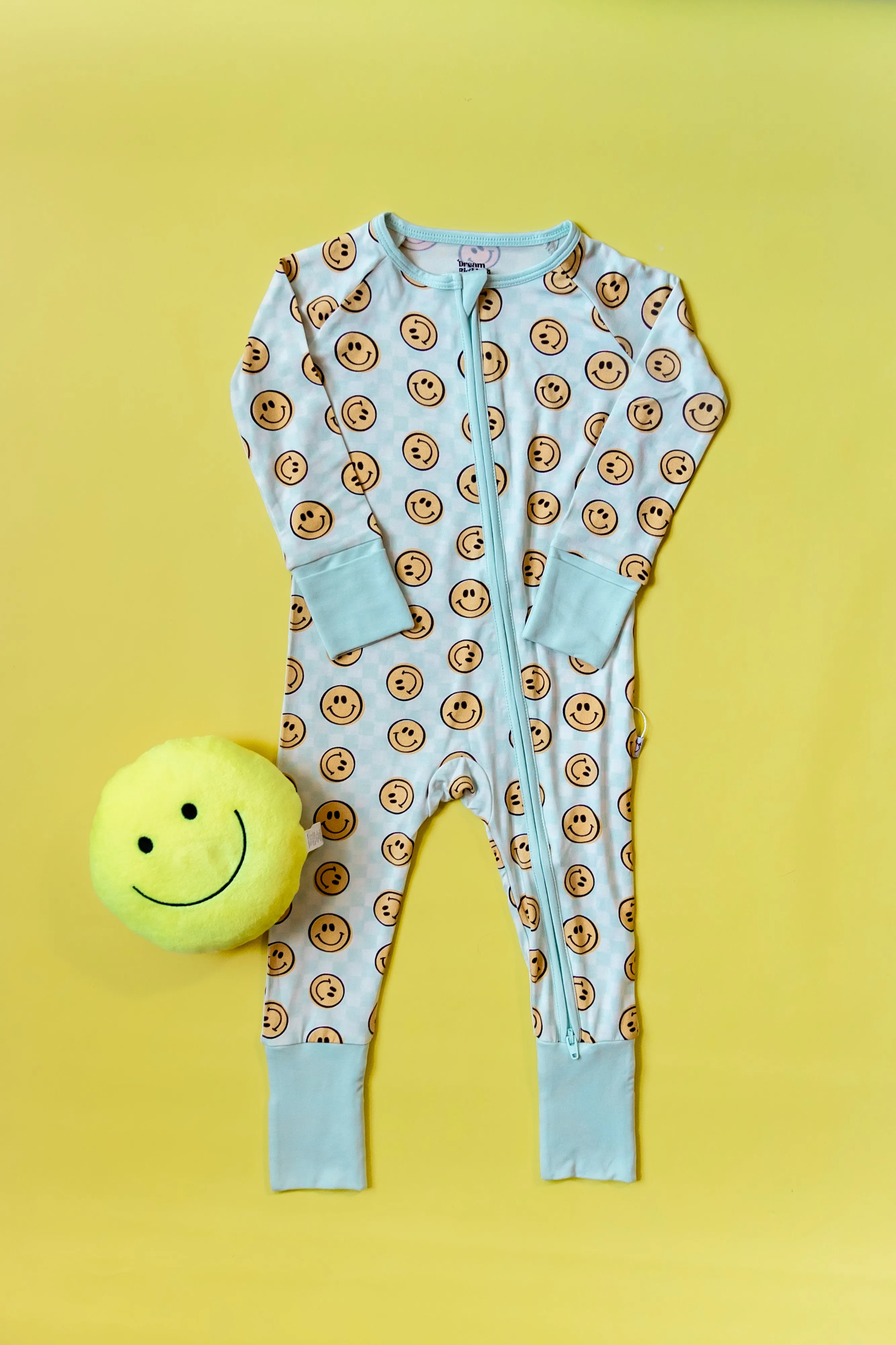 BE HAPPY CHECKERS DREAM ROMPER