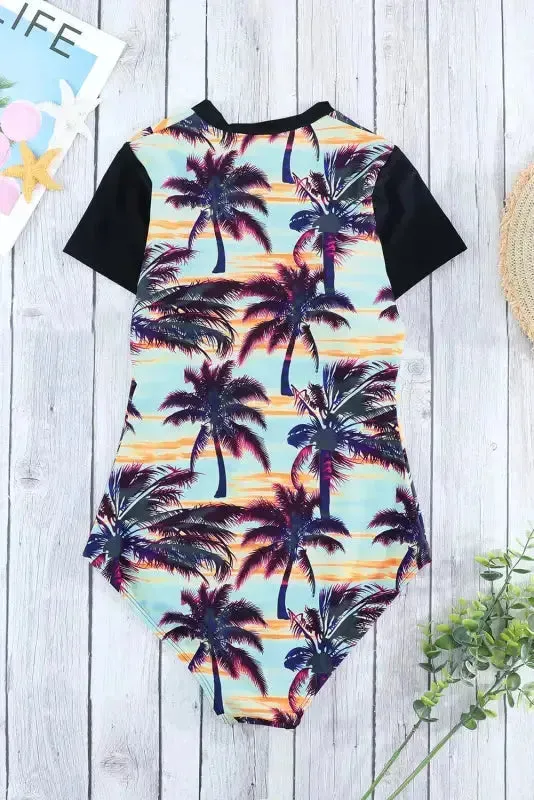 Beach Sunset One-Piece Swimsuit - Zip Front