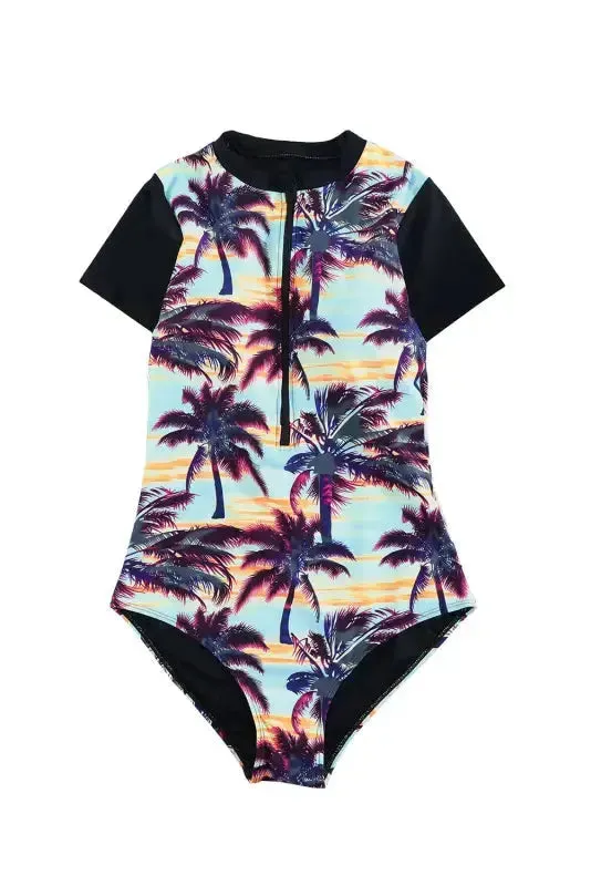 Beach Sunset One-Piece Swimsuit - Zip Front