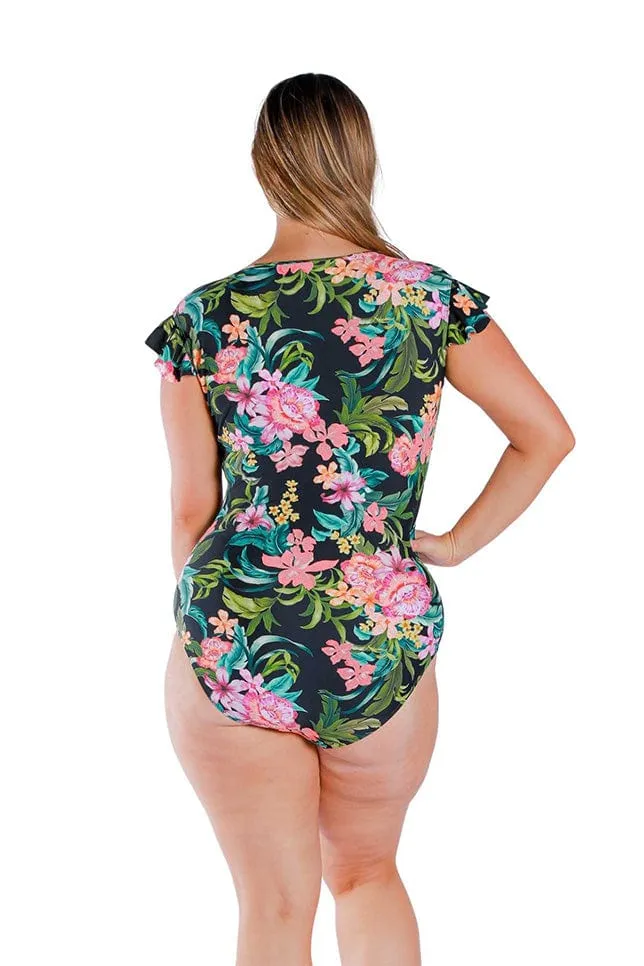Bora Bora Frill Sleeve One Piece