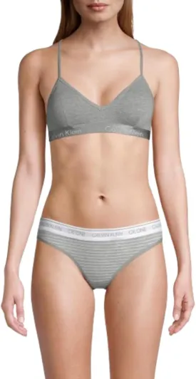 Calvin Klein Women's Motive Cotton Lightly Lined Bralette