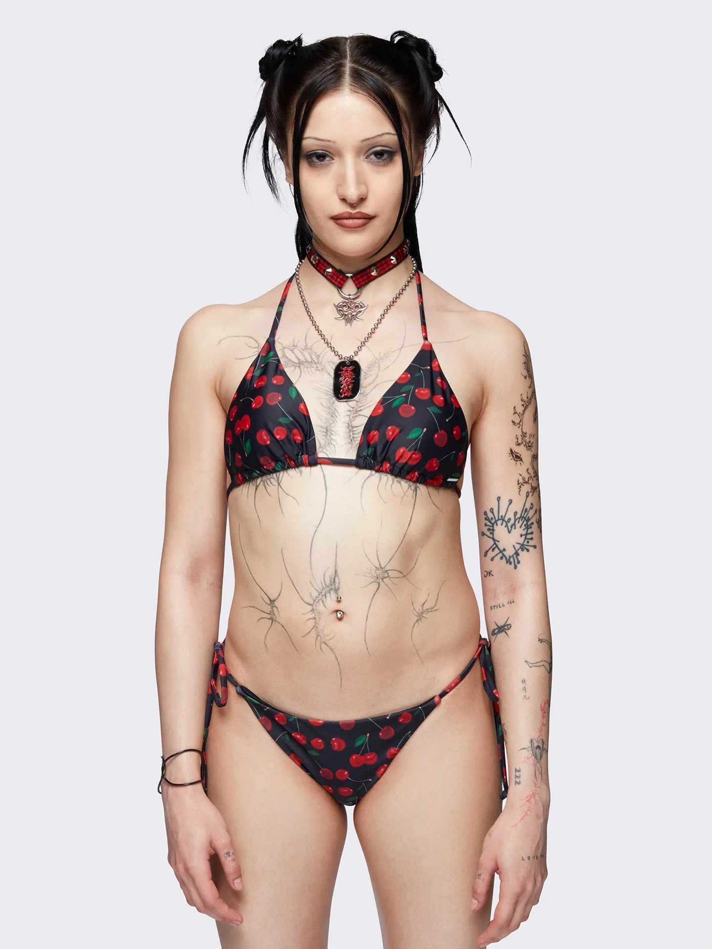 Cherry Bomb Triangle Bikini Top