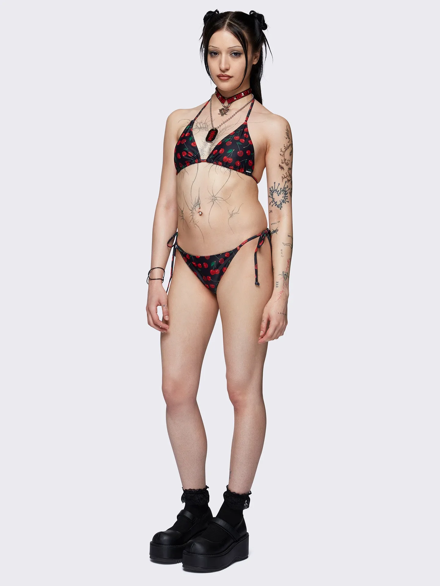 Cherry Bomb Triangle Bikini Top