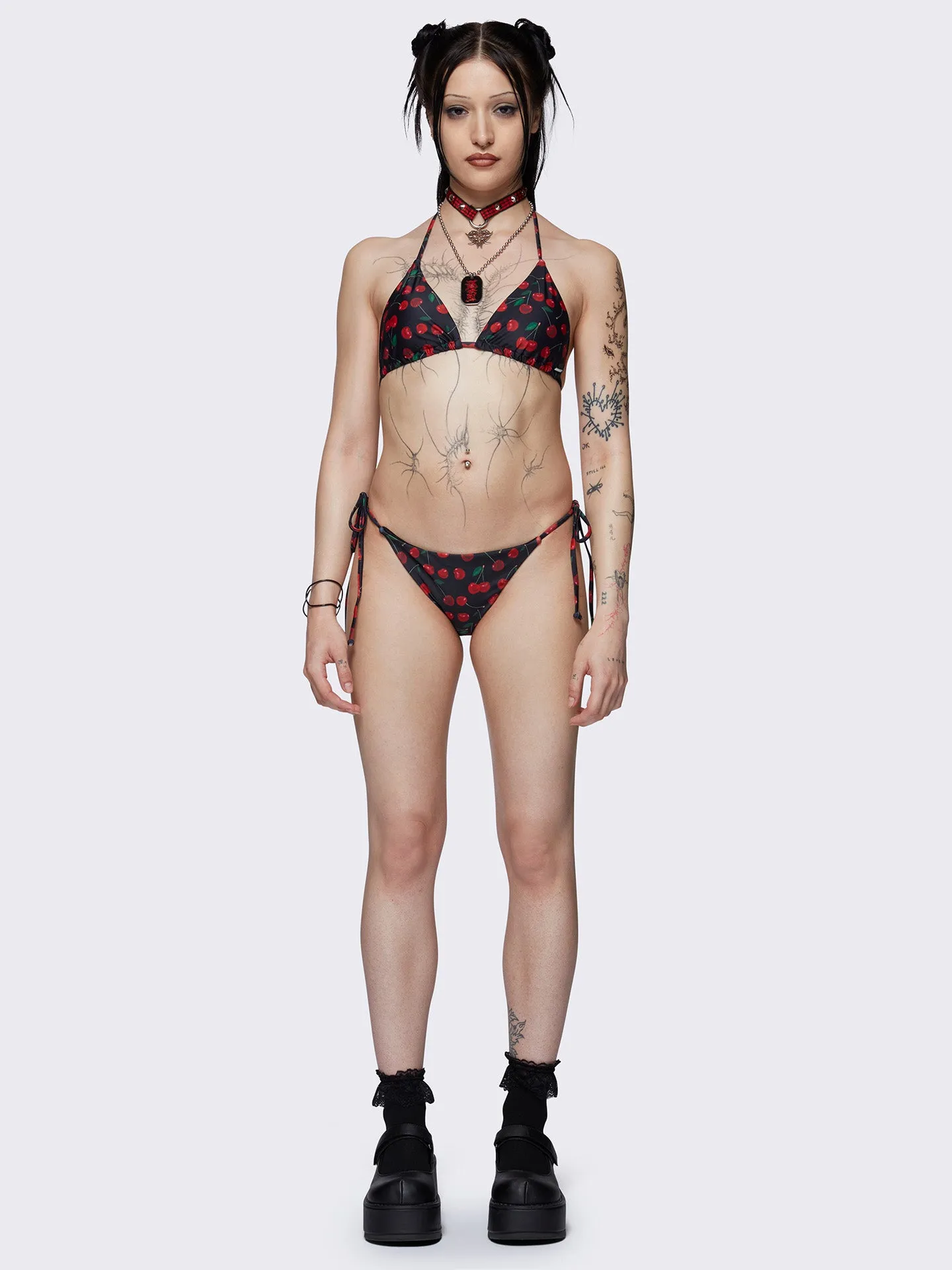Cherry Bomb Triangle Bikini Top