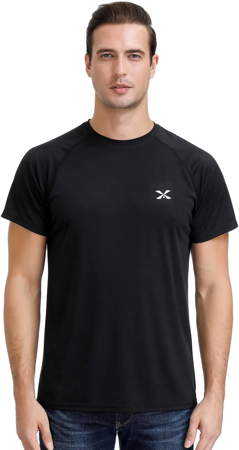 Corna Men's Short Sleeve T-Shirts, Lightweight Men's Workout Shirt, UPF 50  Sun Protection Athletic Dry Fit Shirts for Men