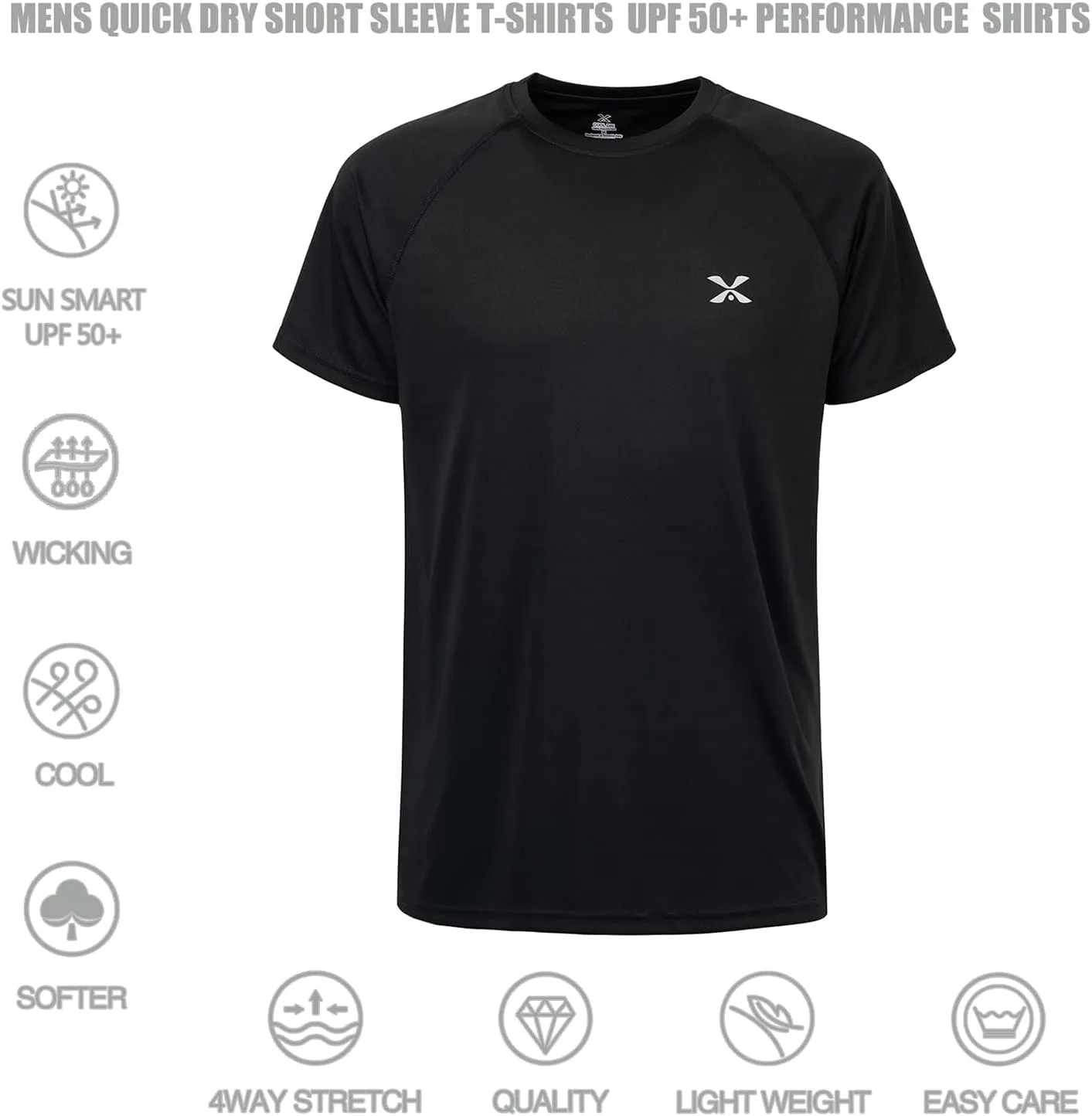 Corna Men's Short Sleeve T-Shirts, Lightweight Men's Workout Shirt, UPF 50  Sun Protection Athletic Dry Fit Shirts for Men