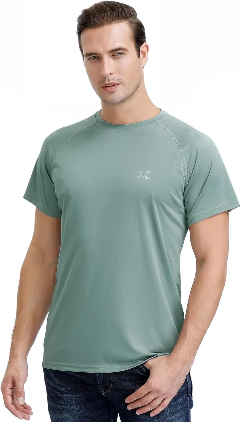 Corna Men's Short Sleeve T-Shirts, Lightweight Men's Workout Shirt, UPF 50  Sun Protection Athletic Dry Fit Shirts for Men