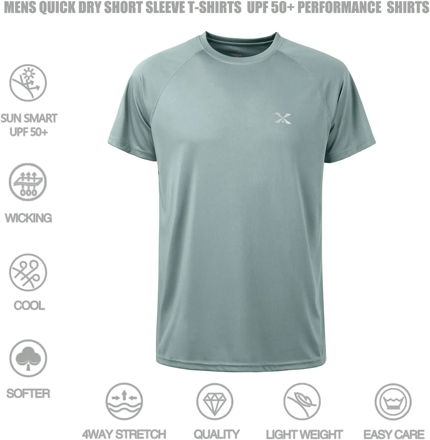 Corna Men's Short Sleeve T-Shirts, Lightweight Men's Workout Shirt, UPF 50  Sun Protection Athletic Dry Fit Shirts for Men
