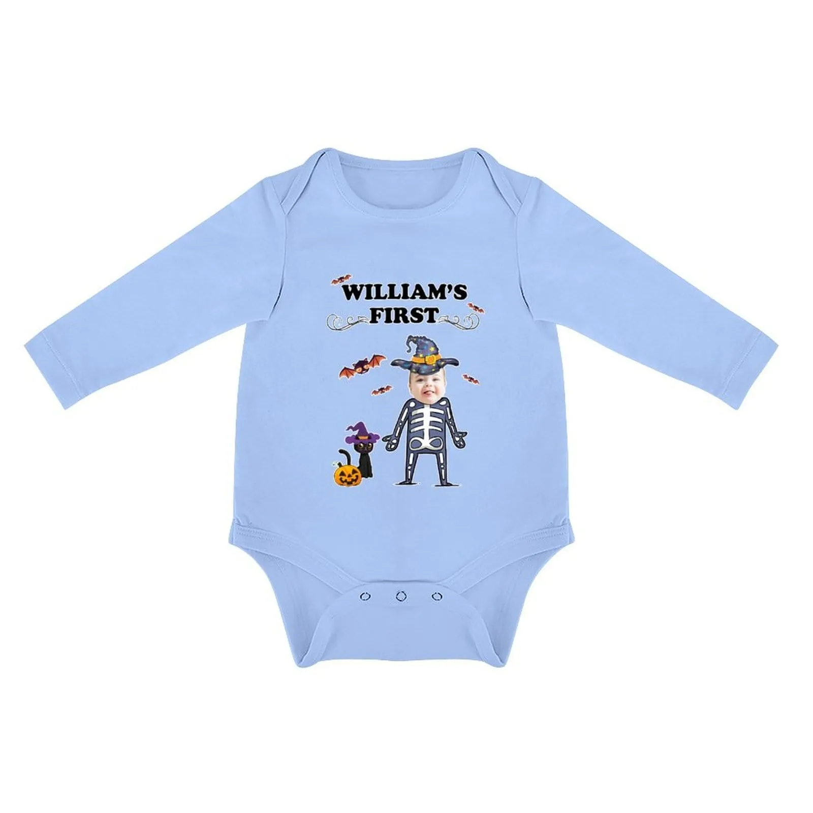 Custom Face Best Gift For Baby Infant Bodysuit One Piece Jumpsuit Personalized Long Sleeve Rompers Baby Clothes
