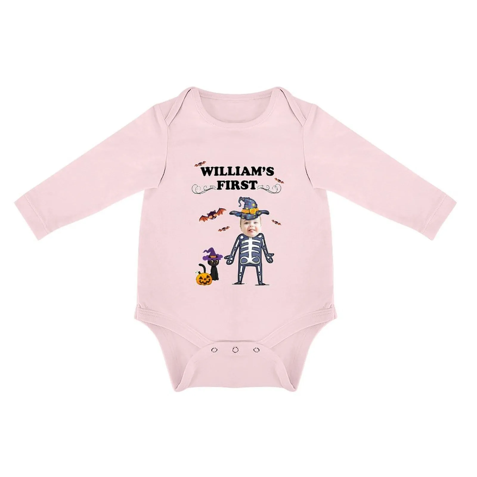 Custom Face Best Gift For Baby Infant Bodysuit One Piece Jumpsuit Personalized Long Sleeve Rompers Baby Clothes