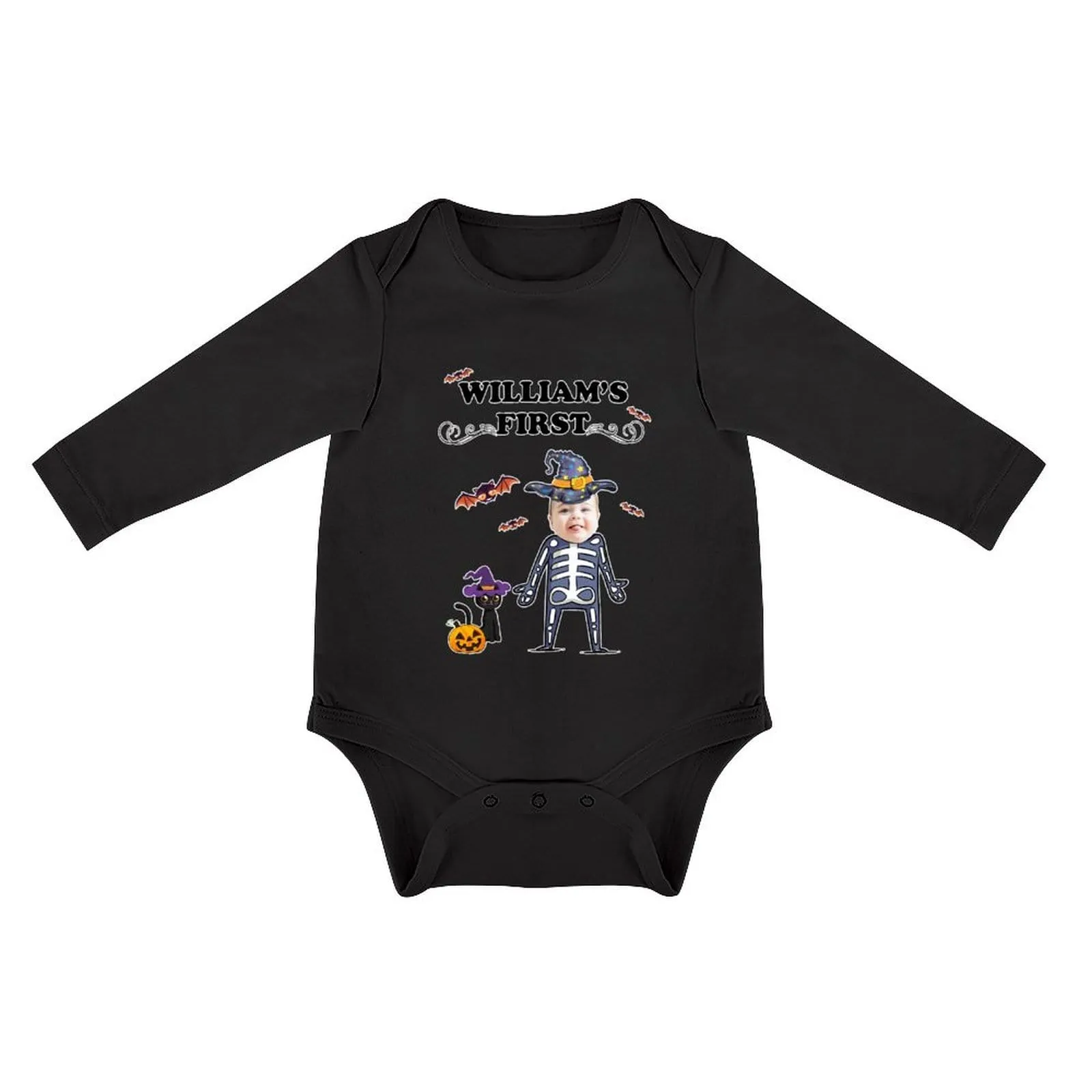 Custom Face Best Gift For Baby Infant Bodysuit One Piece Jumpsuit Personalized Long Sleeve Rompers Baby Clothes