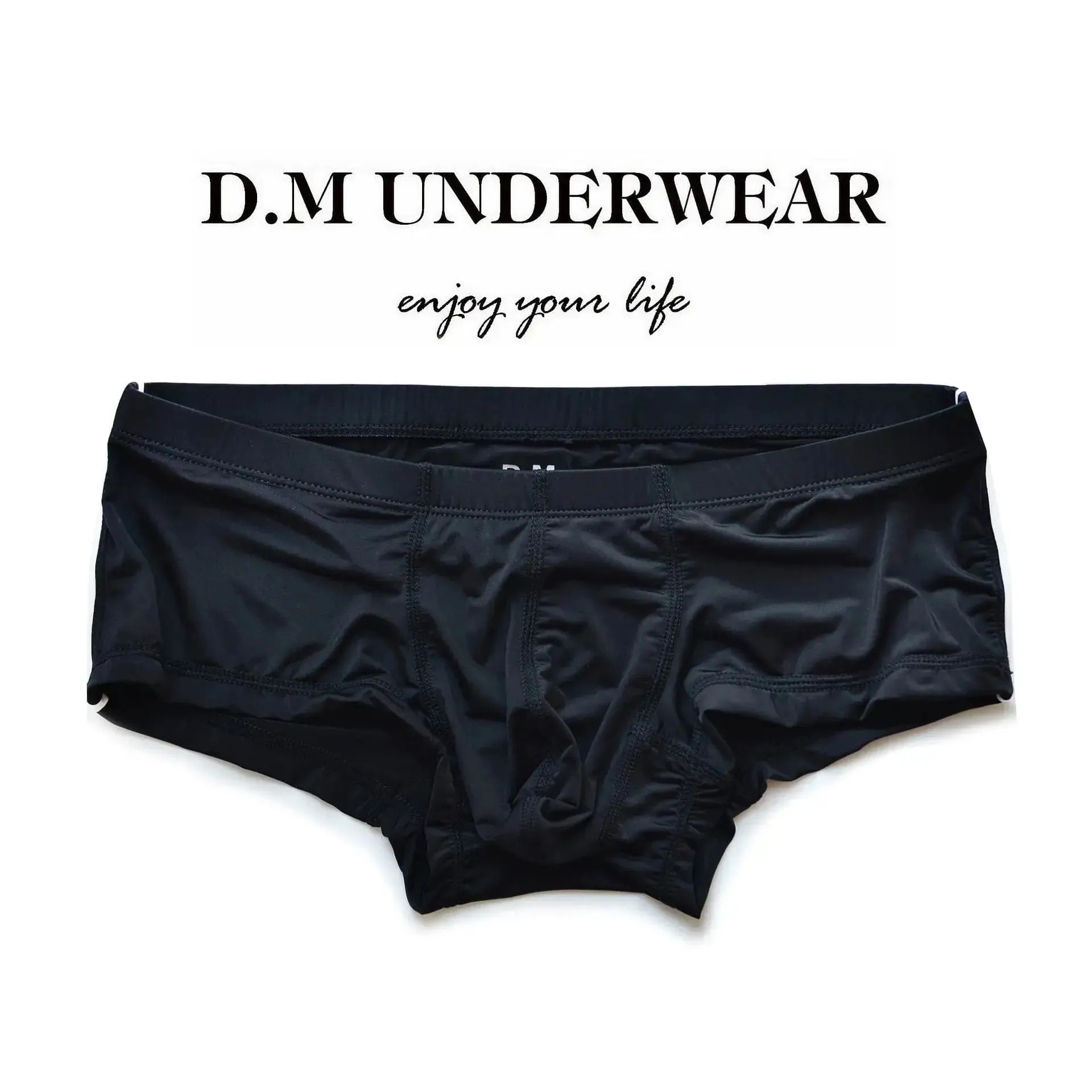 D.M Men's Low Waist Boxers - Sensual Nylon Elegance
