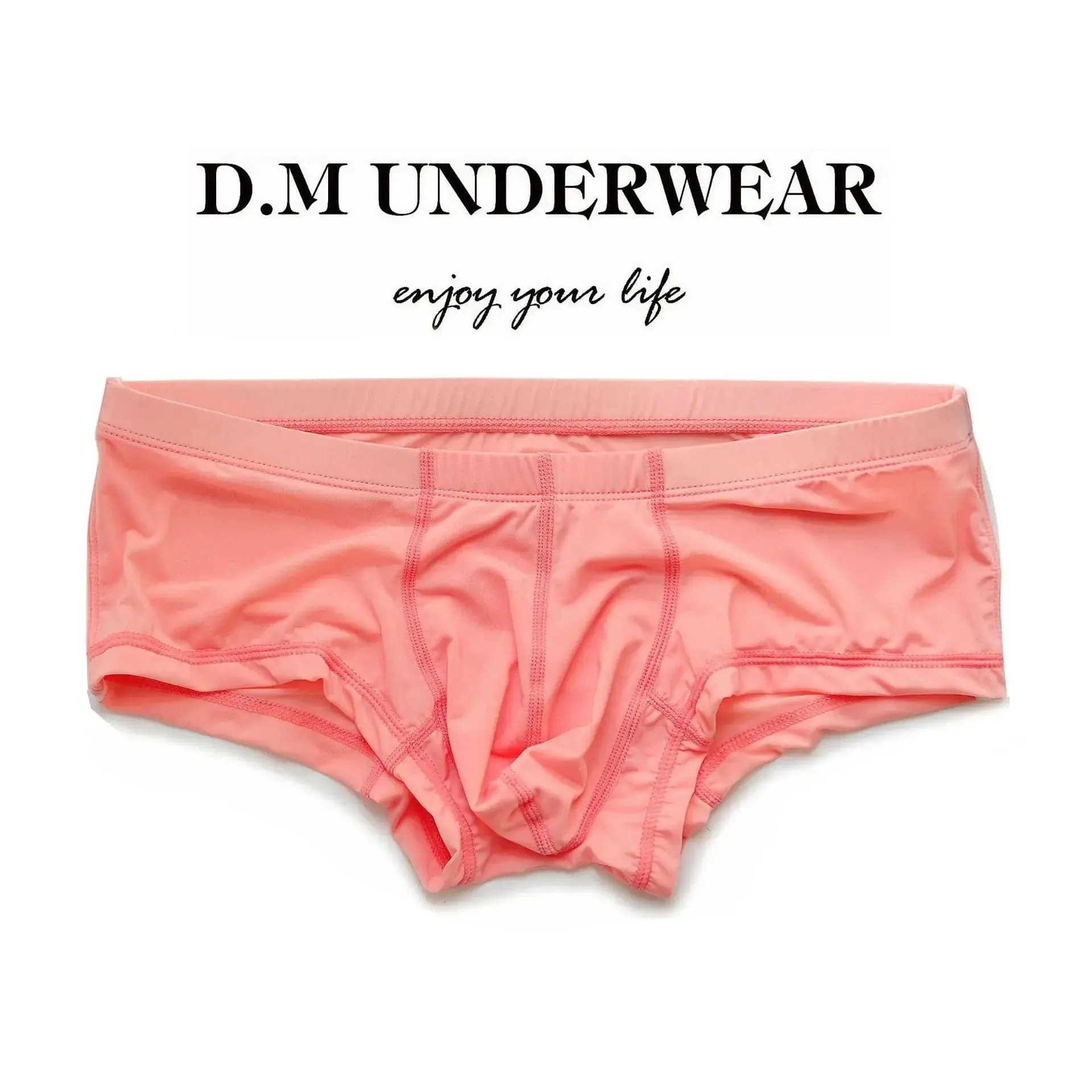 D.M Men's Low Waist Boxers - Sensual Nylon Elegance