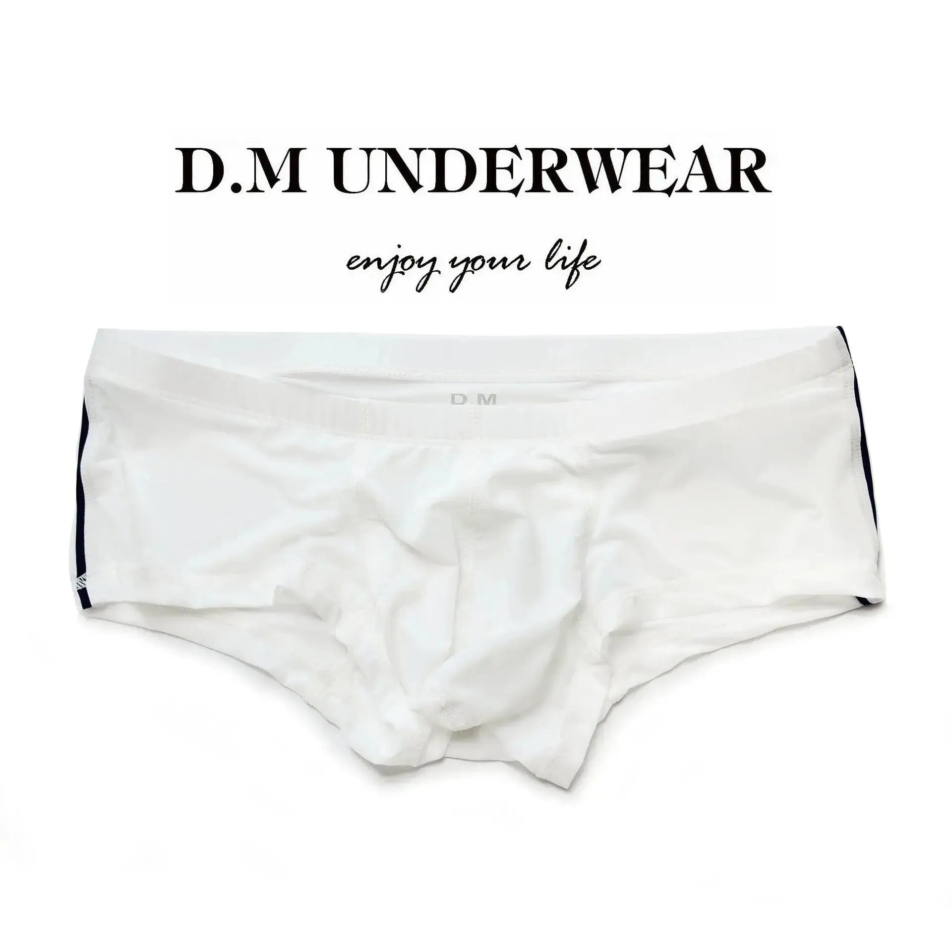 D.M Men's Low Waist Boxers - Sensual Nylon Elegance
