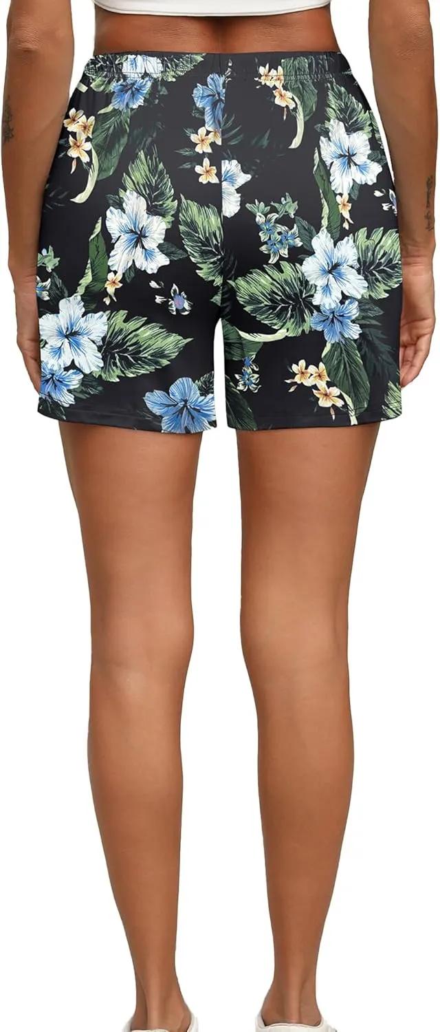 Ekouaer Pajama Shorts for Women Soft Comfy Lounge Shorts Drawstring Pj Shorts Short Pajama Bottoms with Pockets S-XXL