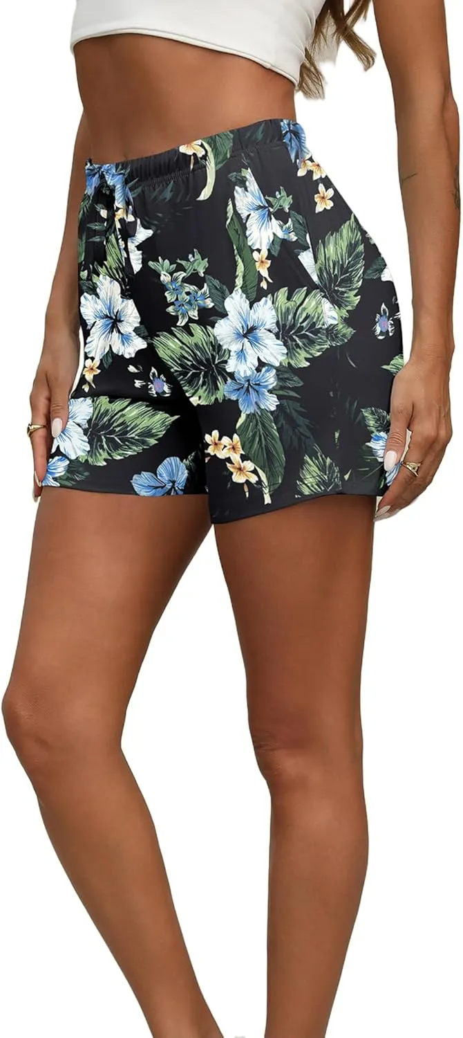 Ekouaer Pajama Shorts for Women Soft Comfy Lounge Shorts Drawstring Pj Shorts Short Pajama Bottoms with Pockets S-XXL