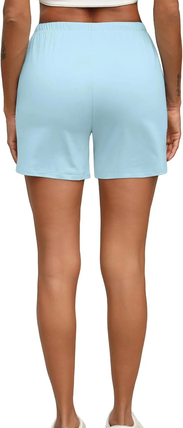 Ekouaer Pajama Shorts for Women Soft Comfy Lounge Shorts Drawstring Pj Shorts Short Pajama Bottoms with Pockets S-XXL