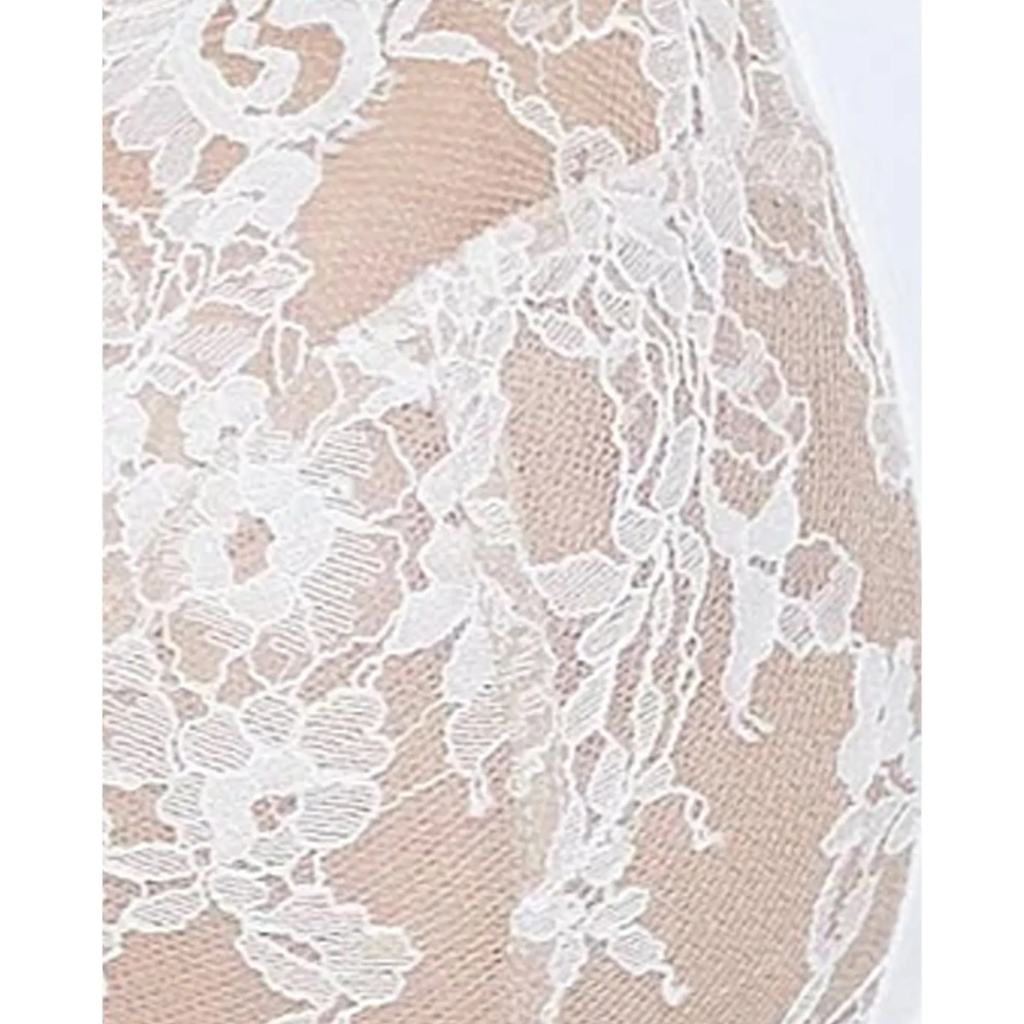Entice Fuller Bust Sheer Lace Bra with Side Support White/Nylon