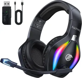 FC100 Wireless Gaming Headset with Microphone for PS5, PS4- Gamer Headset with Mic - Bluetooth Headphones with 50Hrs Battery Life - for PC, Mac, Tablets, Switch and Smartphones