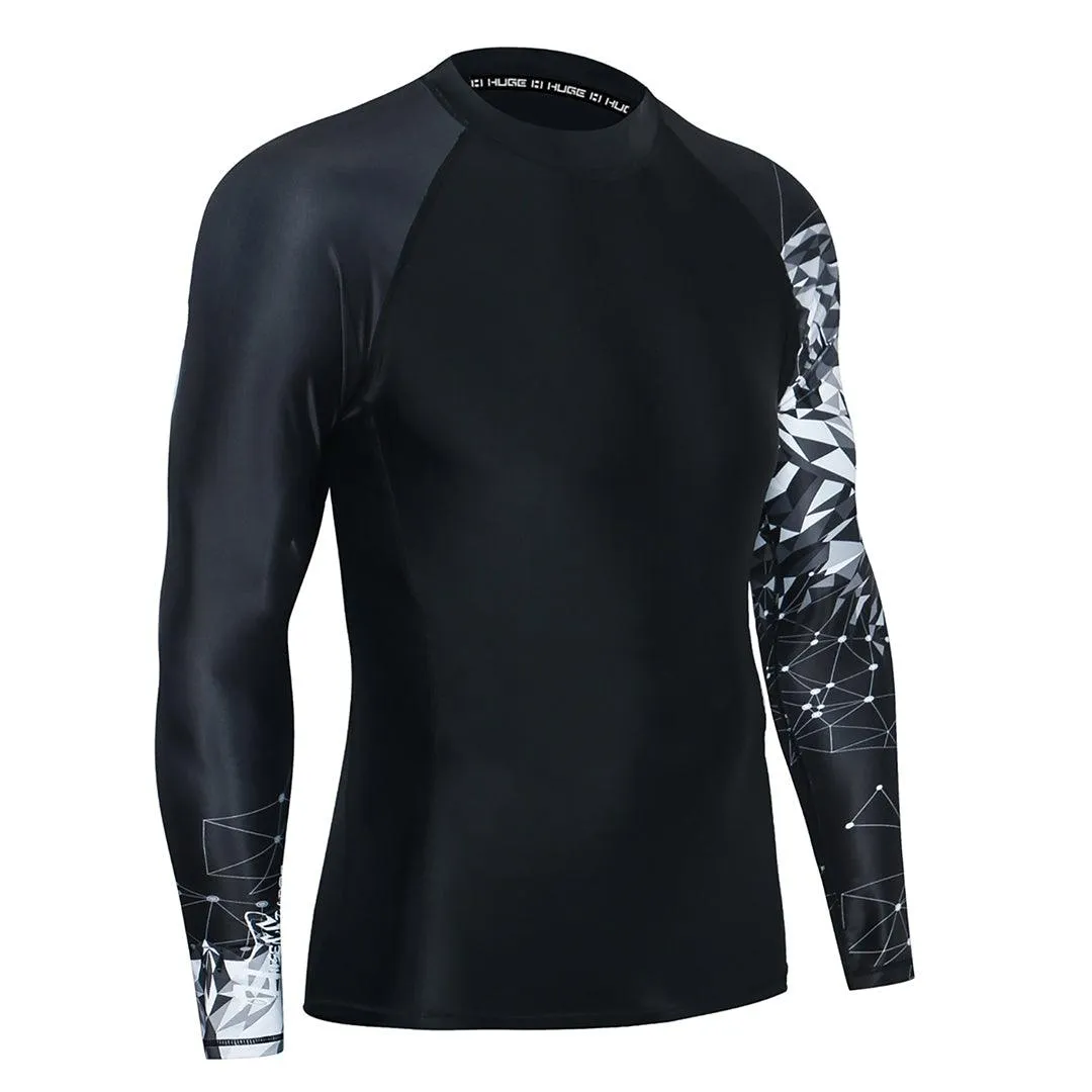 Graphic UPF50  Long Sleeve Rash Guard for Men - Fox Style