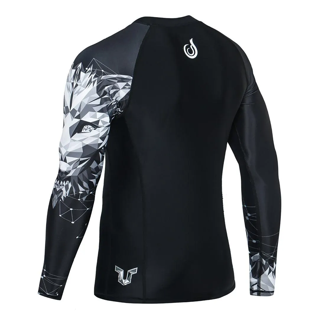 Graphic UPF50  Long Sleeve Rash Guard for Men - Fox Style