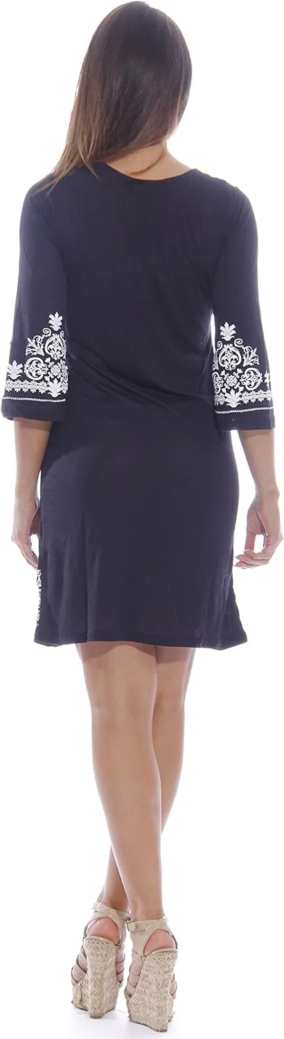 Just Love Womens 3/4 Sleeve Swimsuit Cover Up Casual Tunic Resort Wear