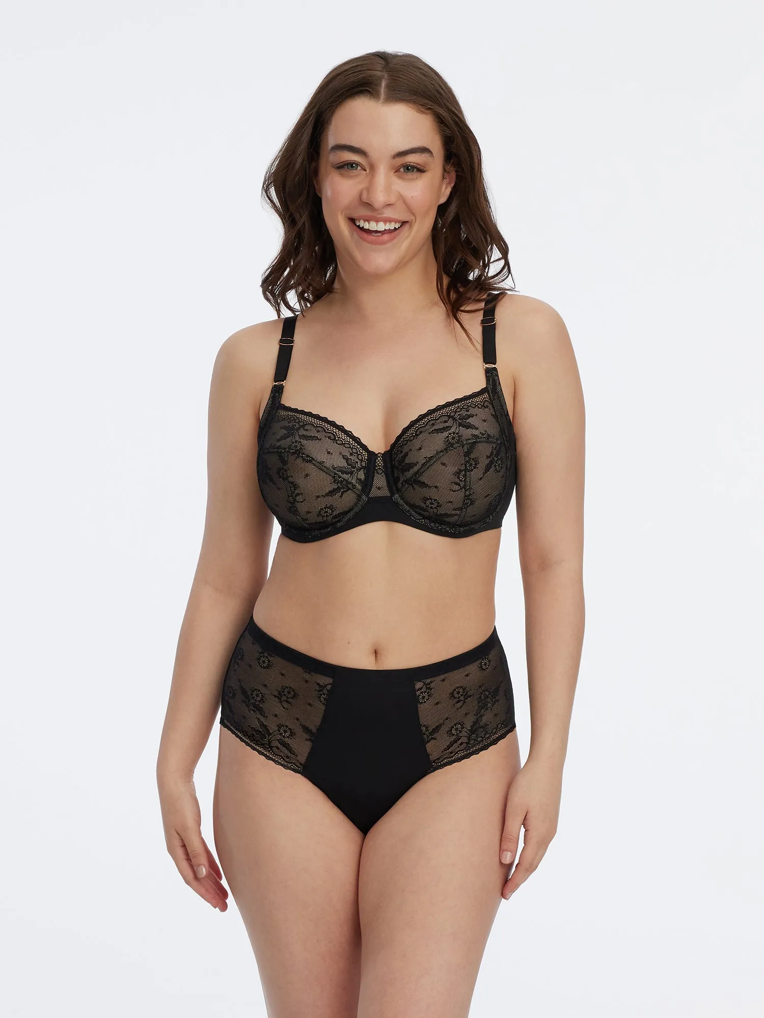 Lacy Side Support Bra