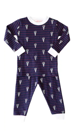 Lobster Stripe 2-Piece Pajama