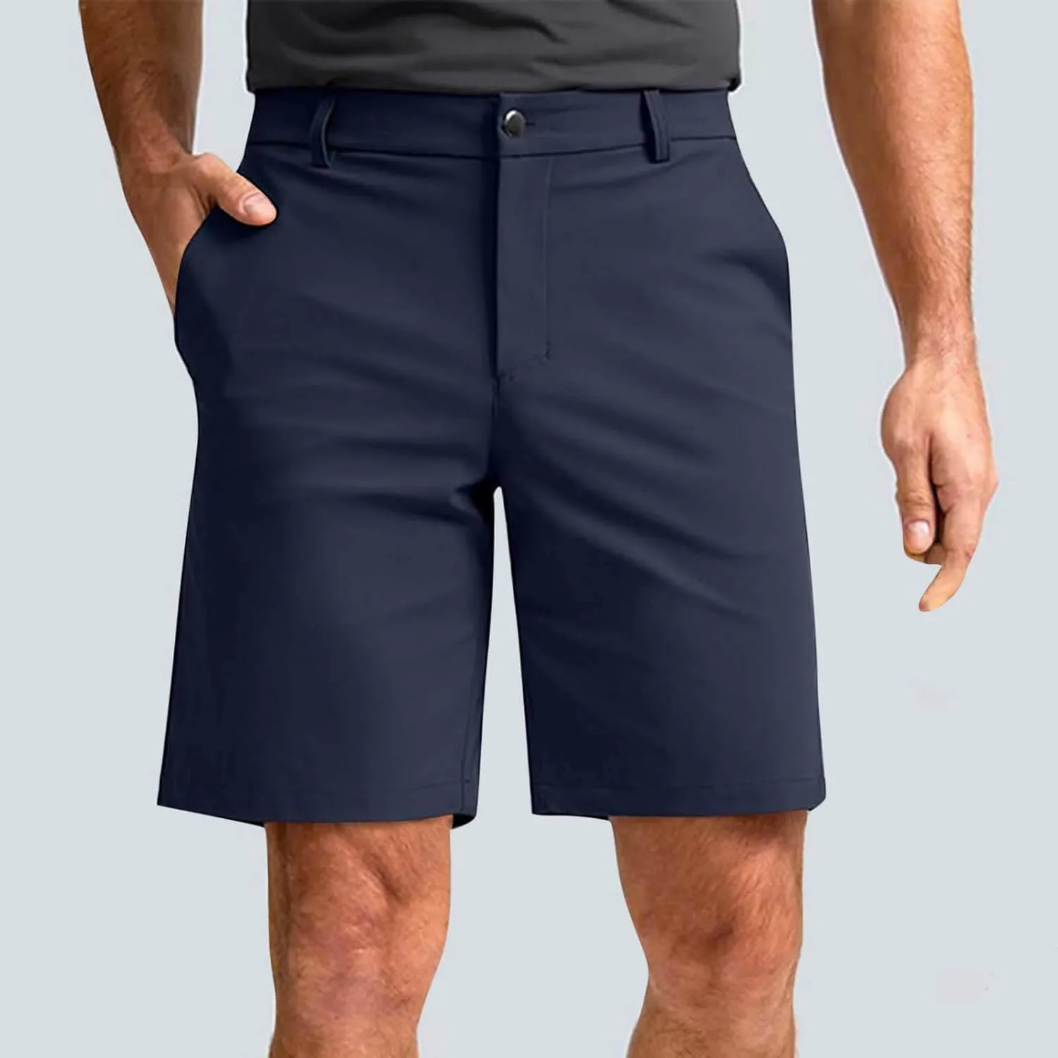 Men's Golf Dress Shorts Flat Front Hybrid 7 Inch Shorts Lightweight Quick Dry Chino Casual Short Pants with Pockets