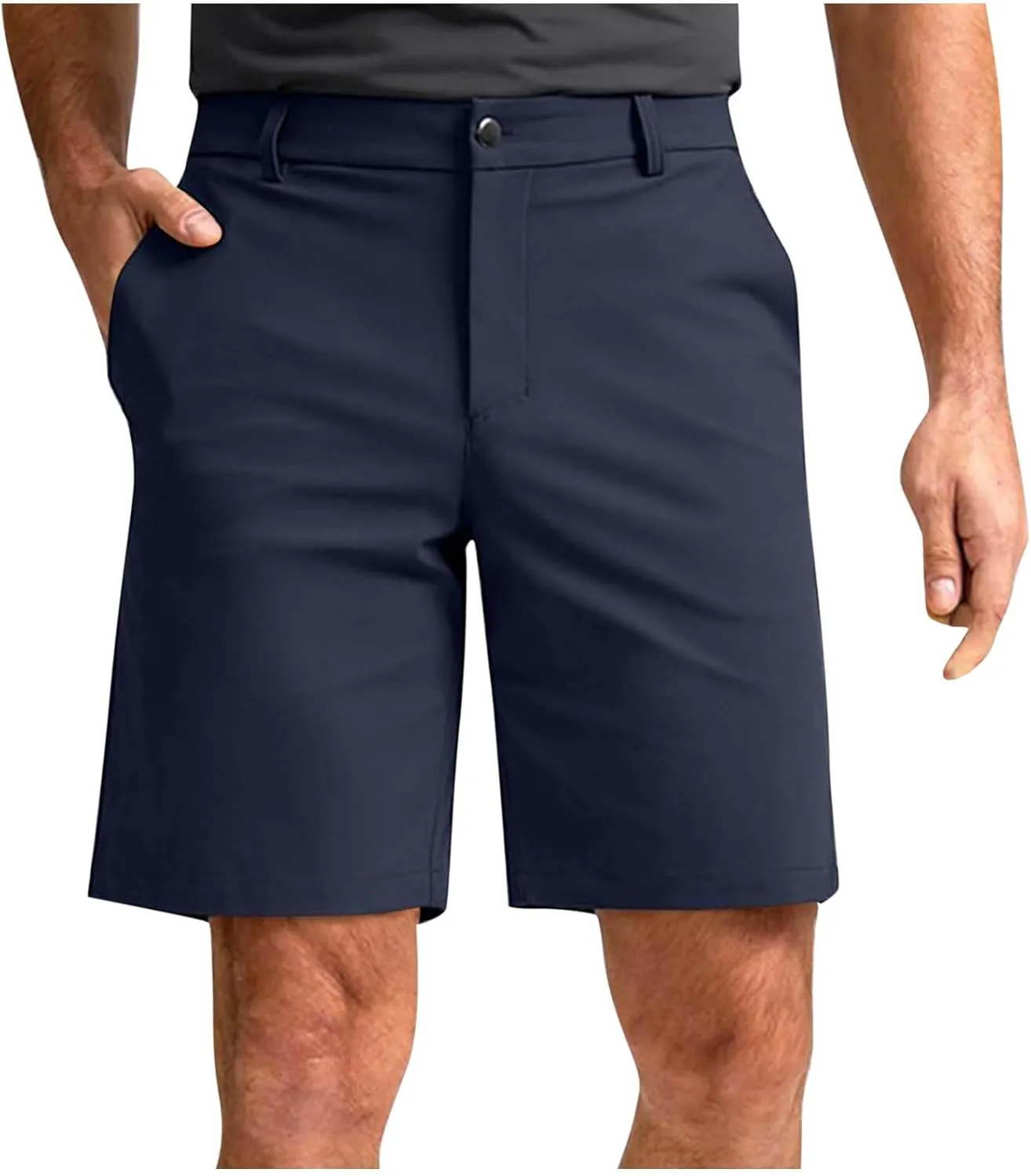 Men's Golf Dress Shorts Flat Front Hybrid 7 Inch Shorts Lightweight Quick Dry Chino Casual Short Pants with Pockets