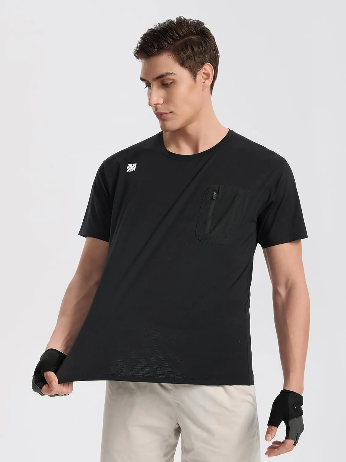 Mens Seamless Workout T-Shirts Lightweight Moisture Wicking Running Hiking Camping Tennis Pickleball Shirts for Men