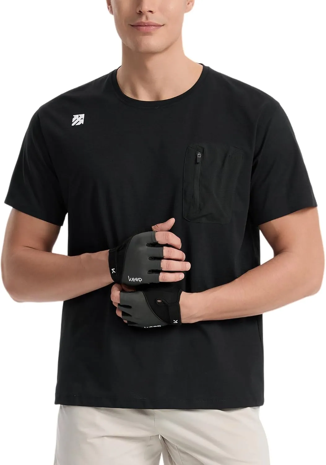 Mens Seamless Workout T-Shirts Lightweight Moisture Wicking Running Hiking Camping Tennis Pickleball Shirts for Men