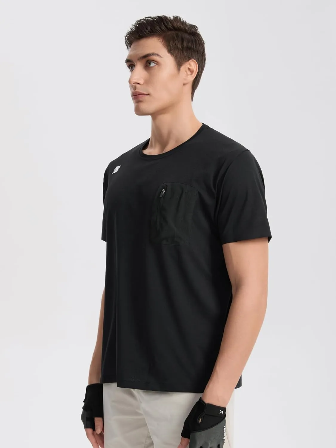 Mens Seamless Workout T-Shirts Lightweight Moisture Wicking Running Hiking Camping Tennis Pickleball Shirts for Men