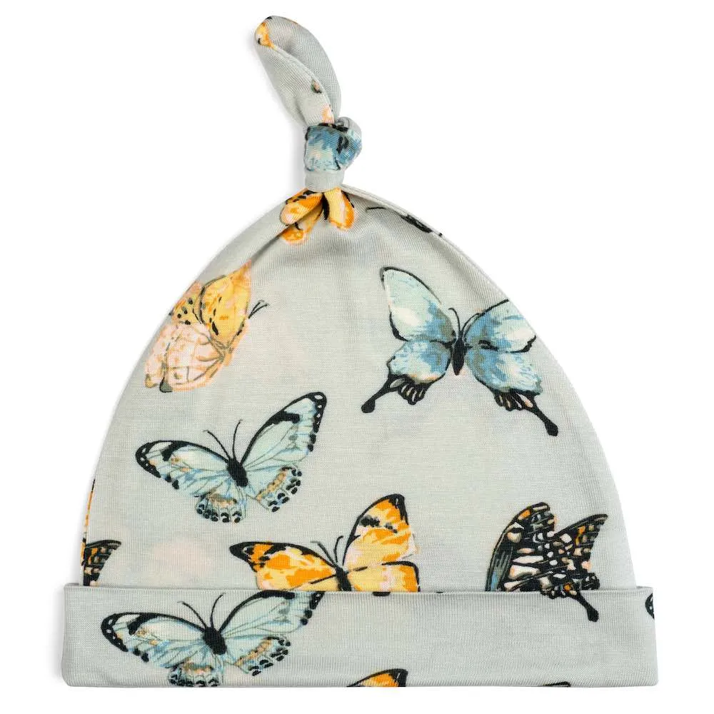 Milkbarn Bamboo Knotted Hat Butterfly 3-6mo