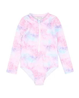 MINIHAHA ELIZA PRINT LS SUNSUIT 3-10 YRS