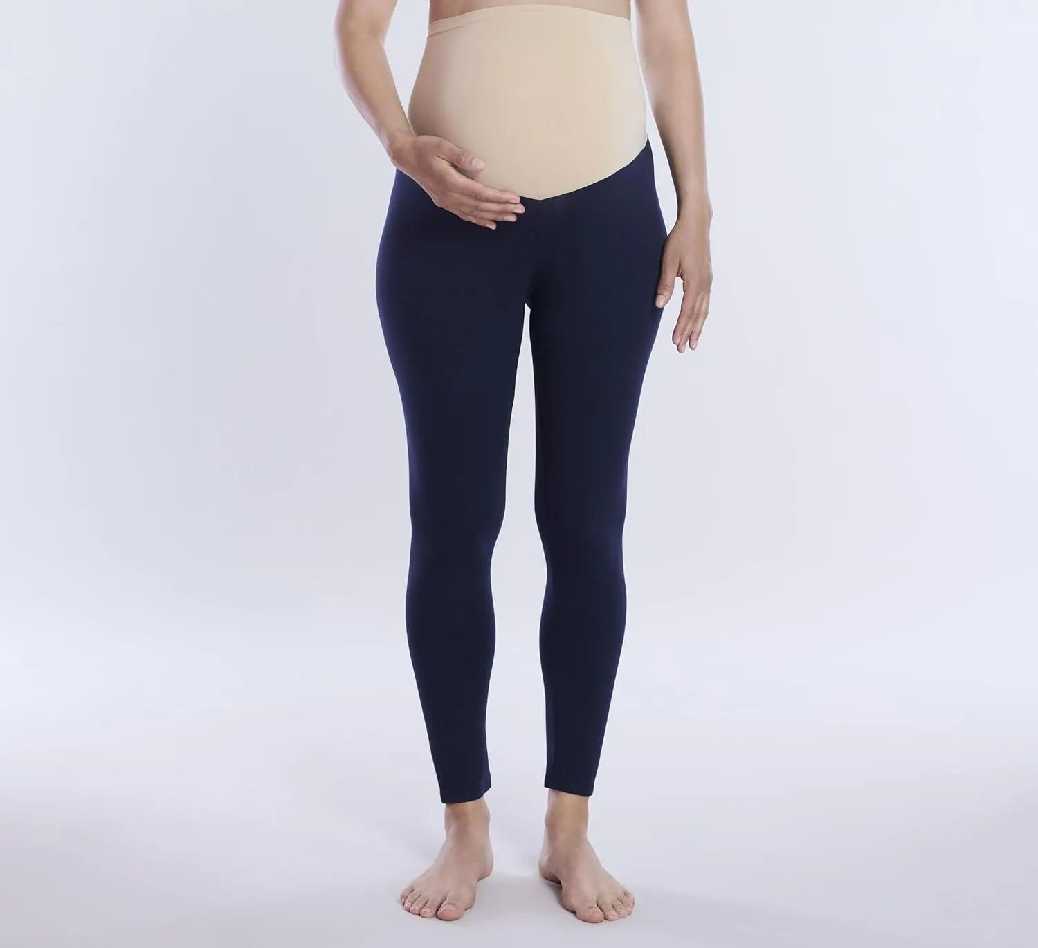 Motherhood Maternity Women's Essential Stretch Full Length Secret Fit Over The Belly Pregnancy Legging