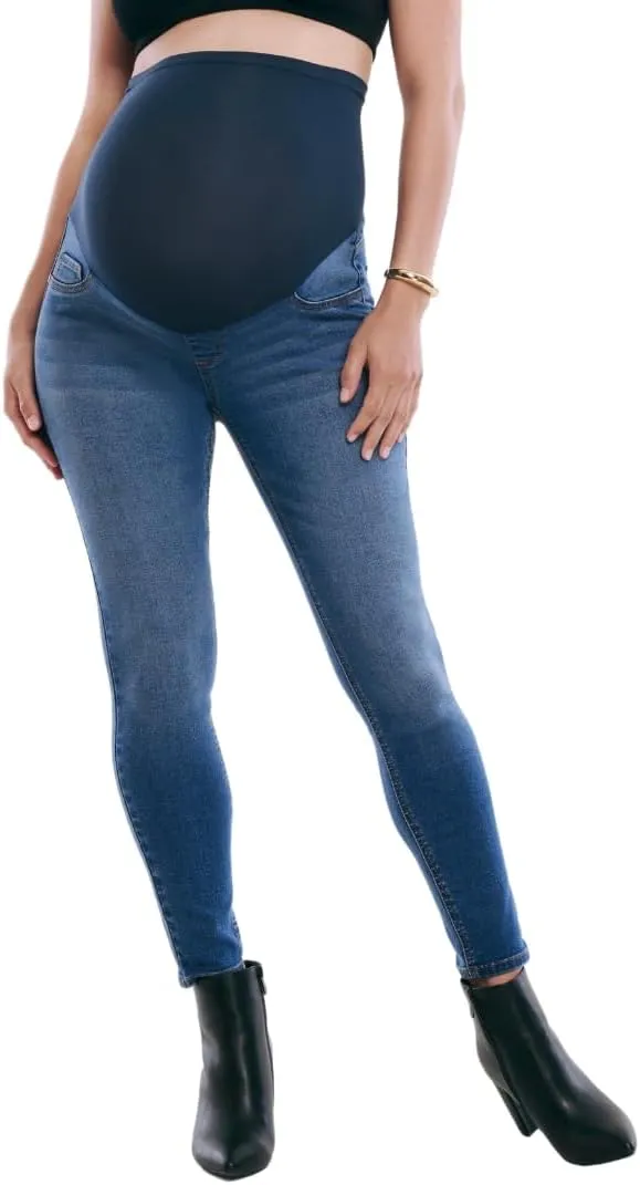 Motherhood Maternity Women's Secret Fit Over The Belly Skinny Ankle Pregnancy Jeans