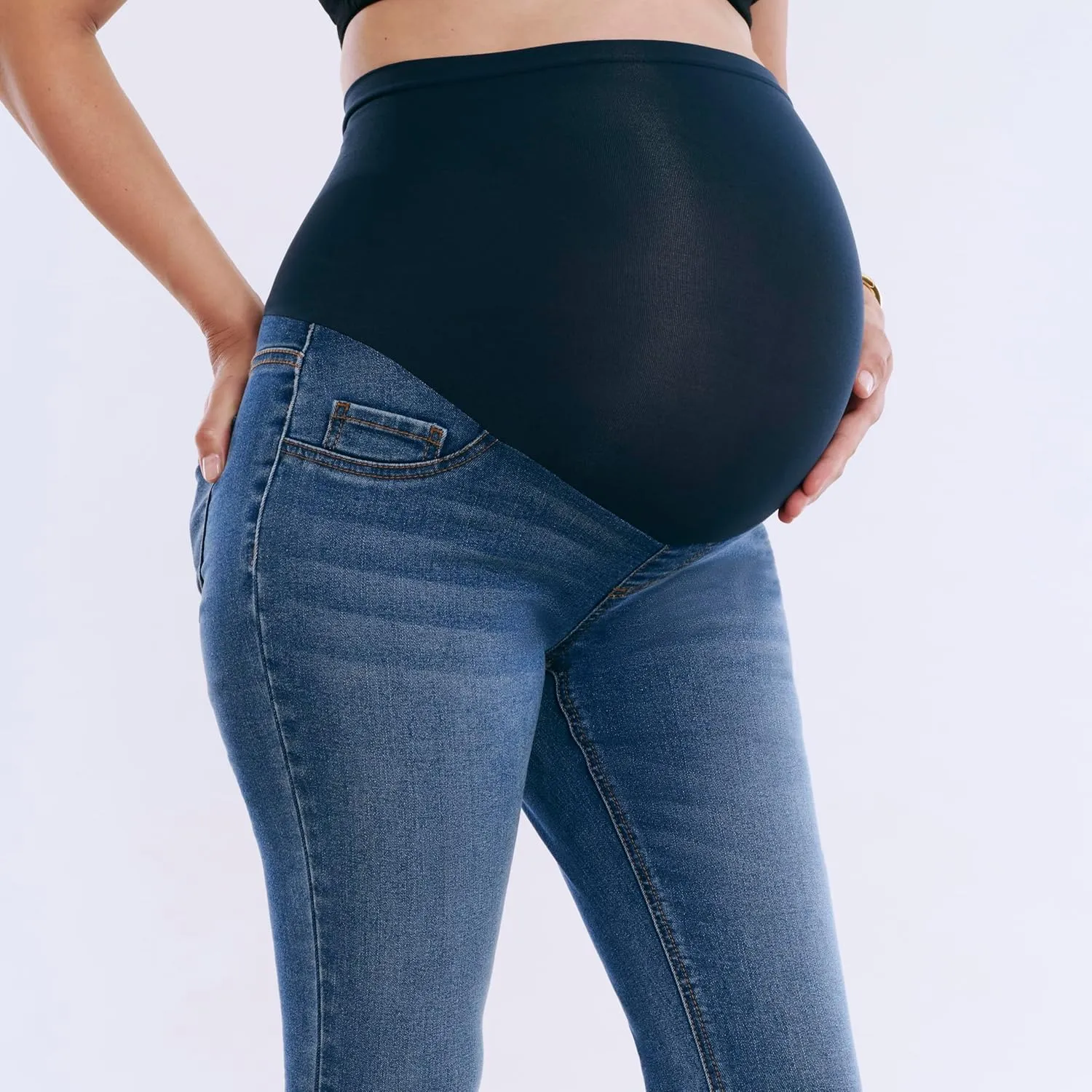Motherhood Maternity Women's Secret Fit Over The Belly Skinny Ankle Pregnancy Jeans