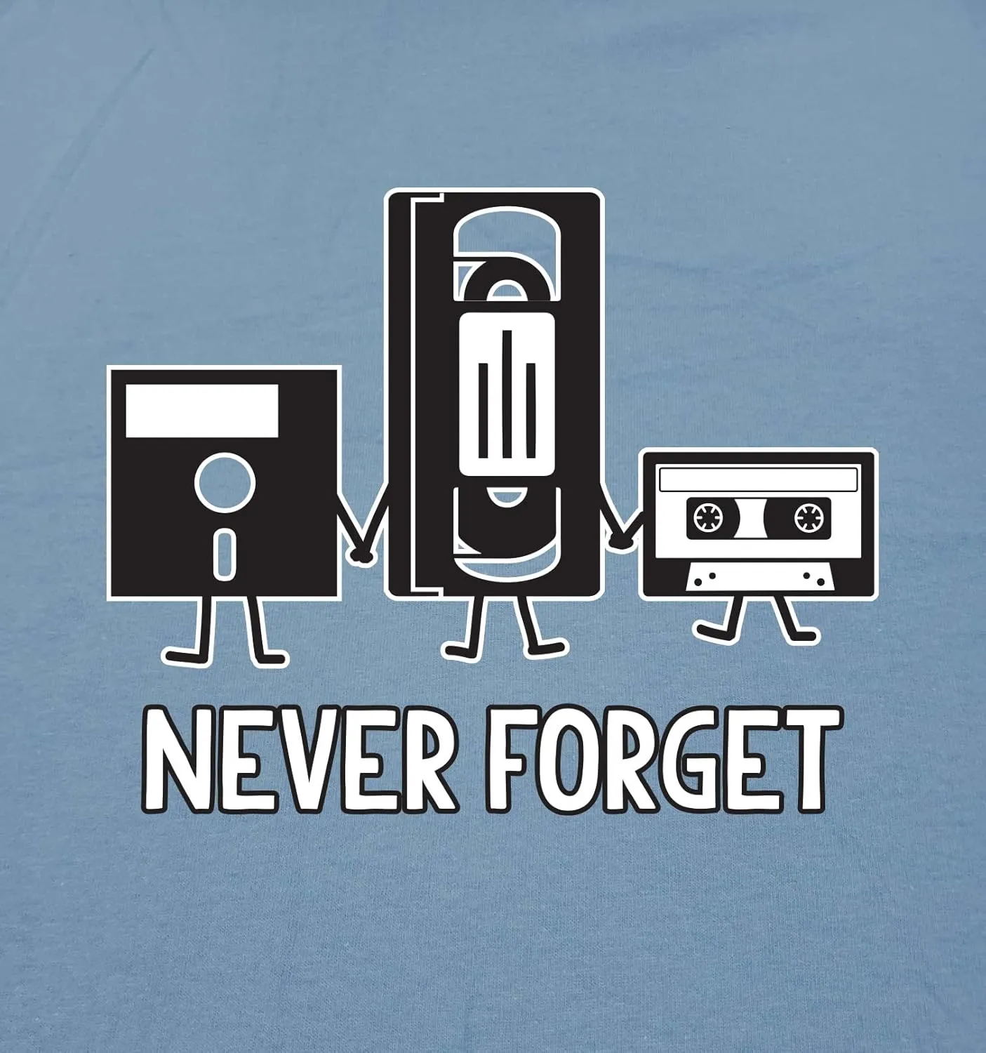 Never Forget Mens Cassette Tape VHS Music Old School Mens Retro Funny T Shirt