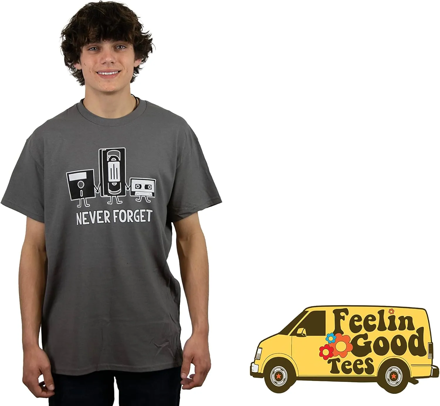 Never Forget Mens Cassette Tape VHS Music Old School Mens Retro Funny T Shirt