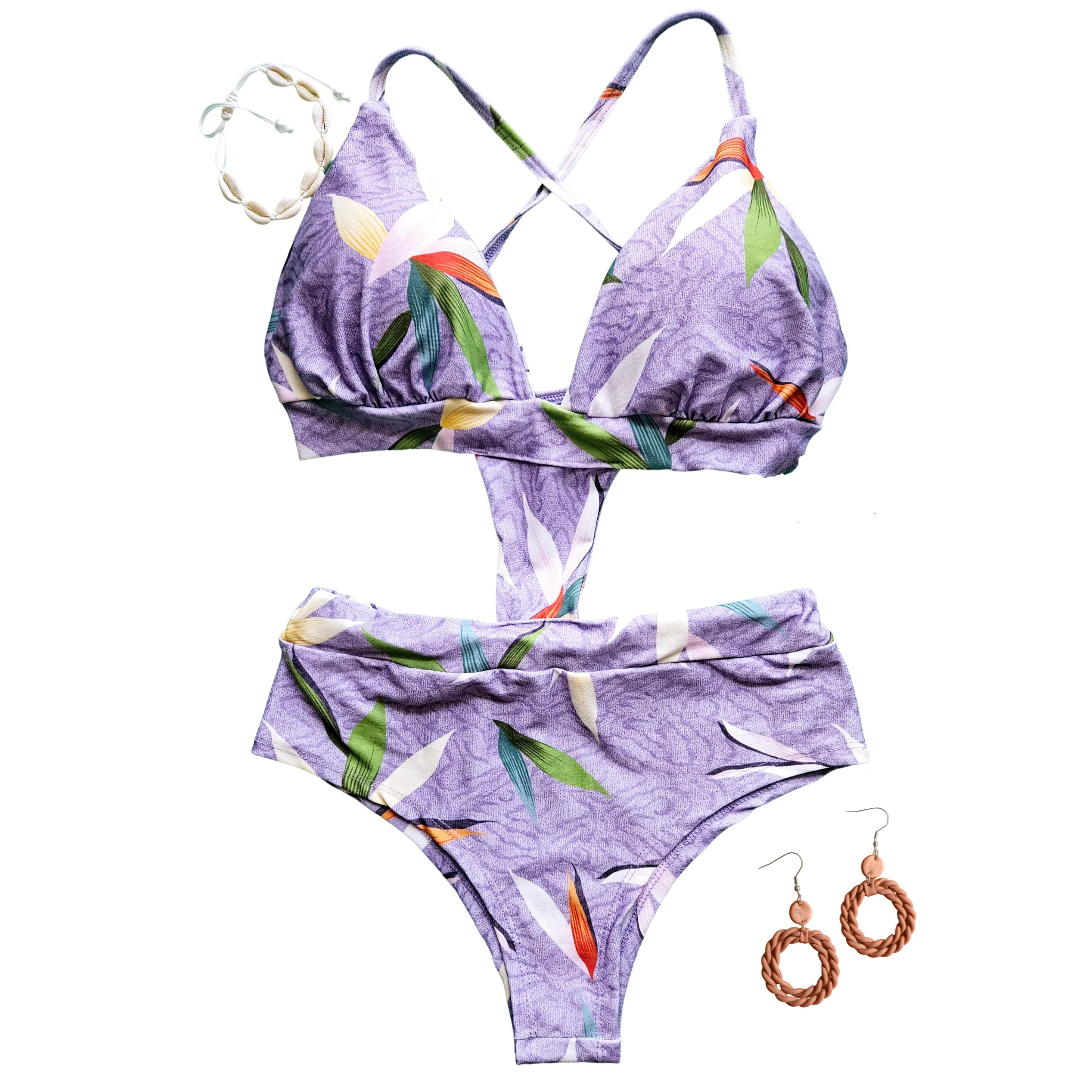 One Piece Side Cut Out Swimsuit