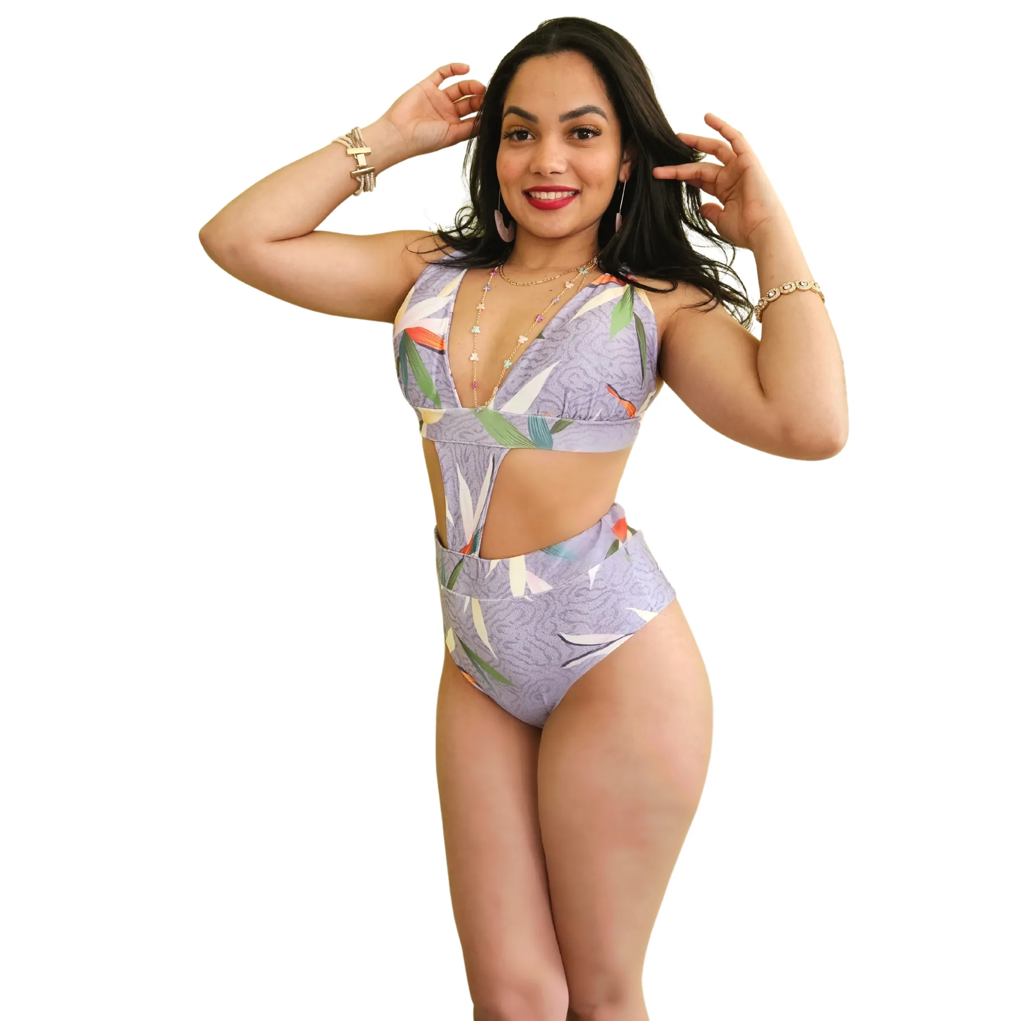 One Piece Side Cut Out Swimsuit